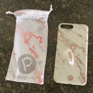 Pink marble LOOPY case! iPhone 7plus 8 plus